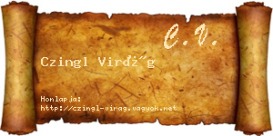 Czingl Virág névjegykártya
